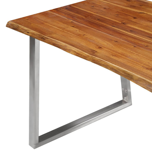 Rustika Rowe - 3 Piece Dining Set Solid Acacia Wood Brown