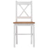 Maison Madeleine - 9 Piece Dining Set Pinewood White and Brown