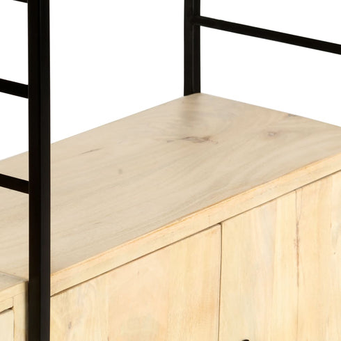 Rustika Rowe - 4Tier Bookcase 124x30x180 cm Solid Mango Wood