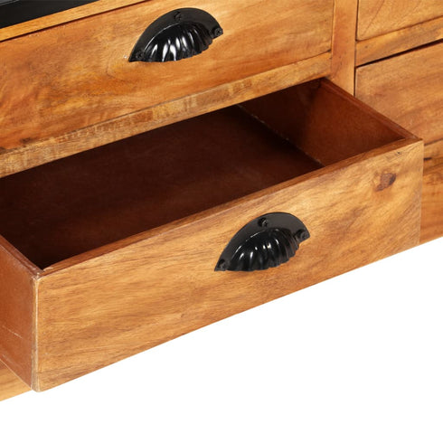 Rustika Rowe - 4Tier Bookcase with 6 Drawers 122x36x181 cm Solid Mango Wood