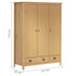 Maison Madeleine - 3Door Wardrobe "Hill Range" 127x50x170 cm Solid Pine Wood