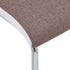 Swen Studio - Cantilever Dining Chairs 6 pcs Brown Fabric
