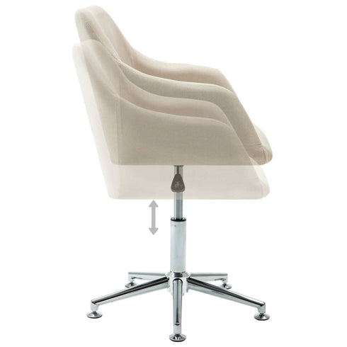 Swen Studio - Swivel Dining Chairs 6 pcs Cream Fabric (UK/IE/FI/NO only) (6x331500)