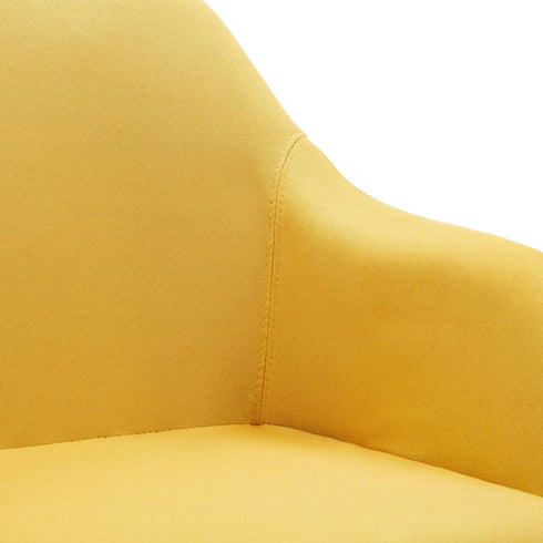 Swen Studio - Swivel Dining Chairs 6 pcs Yellow Fabric (UK/IE/FI/NO only) (6x331505)