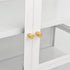 Lady Jillian - Display Cabinet White 90x40x180 cm Steel and Tempered Glass