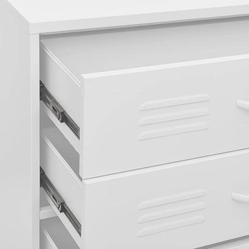 Lady Jillian - Chest of Drawers White 80x35x101,5 cm Steel