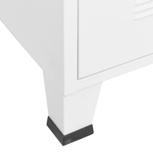 Lady Jillian - Industrial Wardrobe White 90x50x180 cm Metal