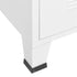 Lady Jillian - Industrial Wardrobe White 90x50x180 cm Metal