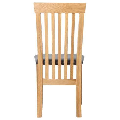 Swen Studio - Dining Chairs 6 pcs Solid Oak Wood and Faux Leather