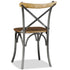 Swen Studio - Dining Chairs 4 pcs Solid Mango Wood and Steel Cross Back