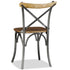 Swen Studio - Dining Chairs 6 pcs Solid Mango Wood and Steel Cross Back