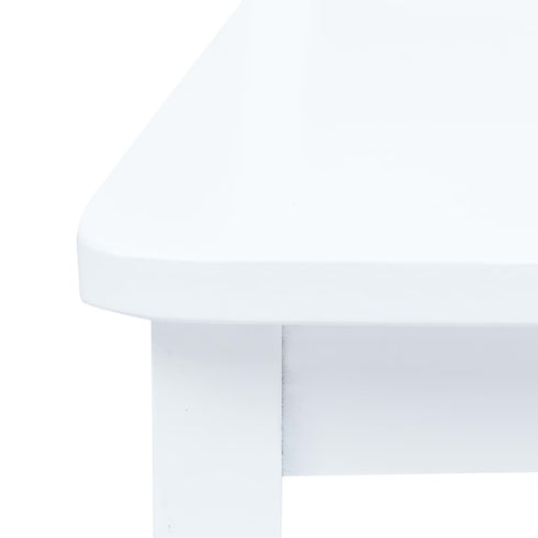 Maison Madeleine - 5 Piece Dining Set Solid Rubber Wood White
