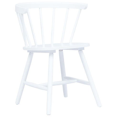 Maison Madeleine - 5 Piece Dining Set Solid Rubber Wood White