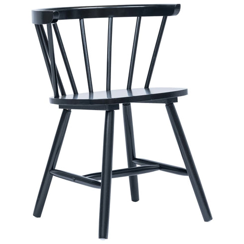 Maison Madeleine - 5 Piece Dining Set Solid Rubber Wood Black