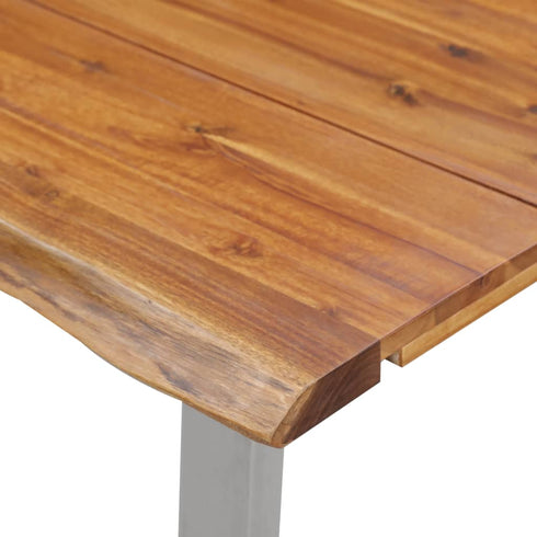 Rustika Rowe - 3 Piece Dining Set Solid Acacia Wood Brown
