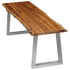 Rustika Rowe - 3 Piece Dining Set Solid Acacia Wood Brown