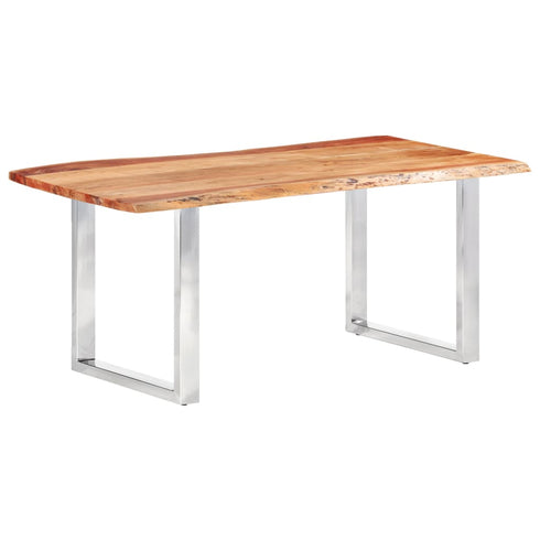Rustika Rowe - Dining Table with Live Edges Solid Acacia Wood 200 cm 3.8 cm