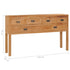 Rustika Rowe - Sideboard 125x30x75 cm Solid Teak Wood