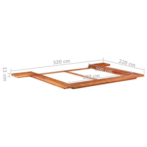 Aki Kagu - Japanese Futon Bed Frame Solid Acacia Wood 200x200 cm