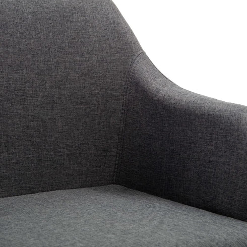 Swen Studio - Swivel Dining Chairs 6 pcs Dark Grey Fabric (UK/IE/FI/NO only) (6x331499)