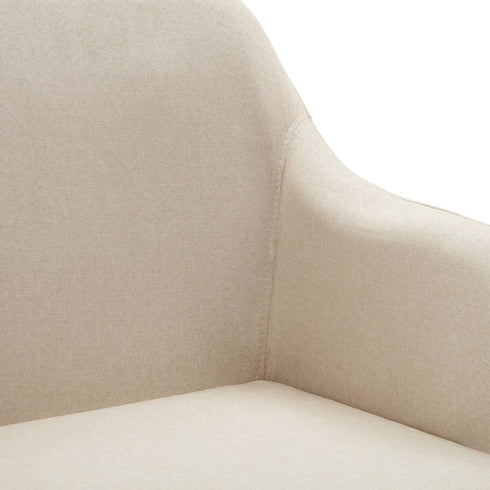 Swen Studio - Swivel Dining Chairs 6 pcs Cream Fabric (UK/IE/FI/NO only) (6x331500)