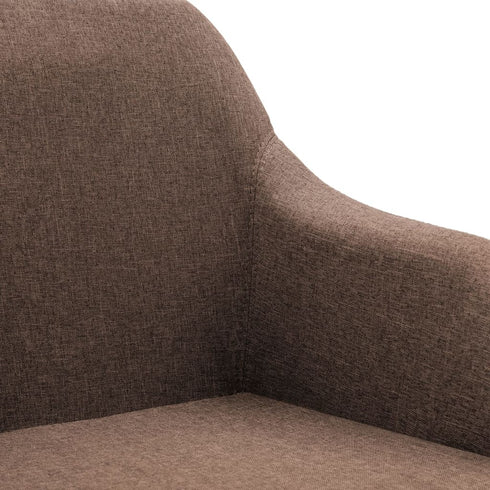 Swen Studio - Swivel Dining Chairs 6 pcs Brown Fabric (UK/IE/FI/NO only) (6x331501)