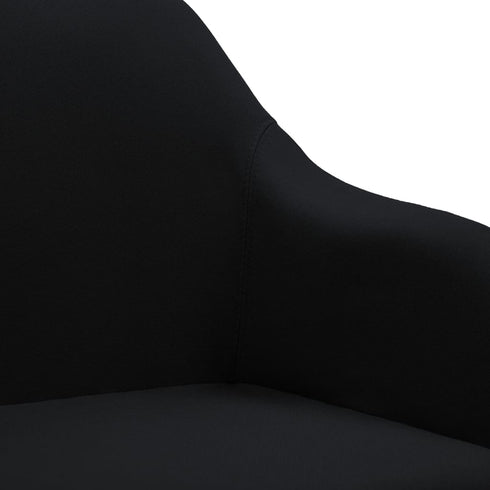 Swen Studio - Swivel Dining Chairs 6 pcs Black Fabric (UK/IE/FI/NO only) (6x331504)