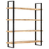Rustika Rowe - 4-Tier Bookcase 160x40x180 cm Rough Mango Wood