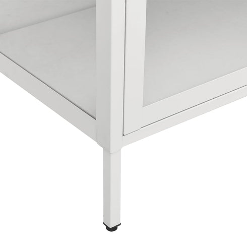 Lady Jillian - Display Cabinet White 90x40x180 cm Steel and Tempered Glass