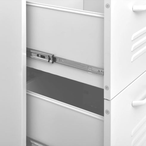 Lady Jillian - Drawer Cabinet White 80x35x101,5 cm Steel