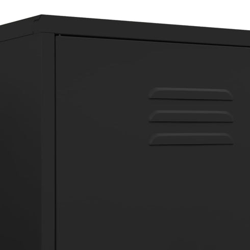 Lady Jillian - Wardrobe Black 90x50x180 cm Steel