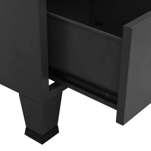 Lady Jillian - Industrial Wardrobe Anthracite 90x50x180 cm Metal