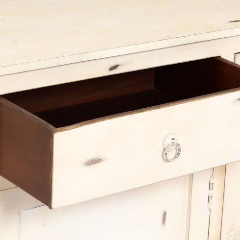 Rustika Rowe - Sideboard White 160x40x80 cm Solid Mango Wood