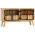 Rustika Rowe - Sideboard Brown and Black 160x30x80 cm Solid Rough Mango Wood