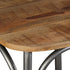 Swen Studio - Dining Chairs 6 pcs Solid Mango Wood and Steel Cross Back