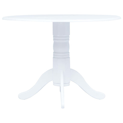 Maison Madeleine - 5 Piece Dining Set Solid Rubber Wood White