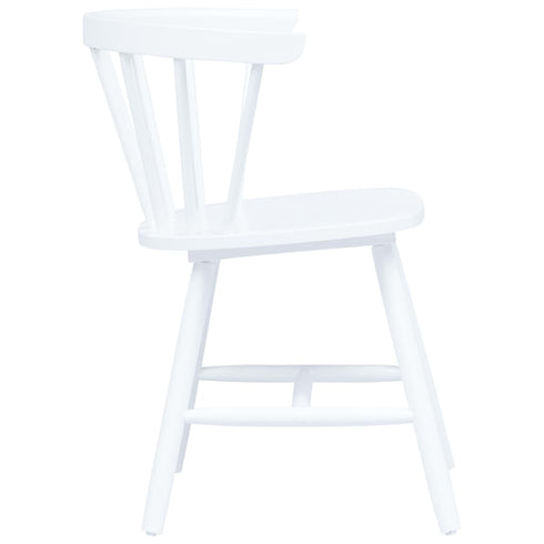 Maison Madeleine - 5 Piece Dining Set Solid Rubber Wood White
