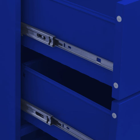 Lady Jillian - Chest of Drawers Navy Blue 80x35x101,5 cm Steel