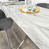 Native Home Lifestyle Silver Plated Marble Glass Dining Table