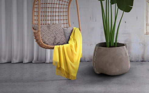 Blinde Design Stitch 75Concrete Planter - Bone Finish - BLD.1.P.STI.75.Y.BO