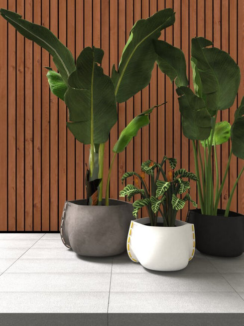 Blinde Design Stitch 75Concrete Planter - Bone Finish - BLD.1.P.STI.75.Y.BO